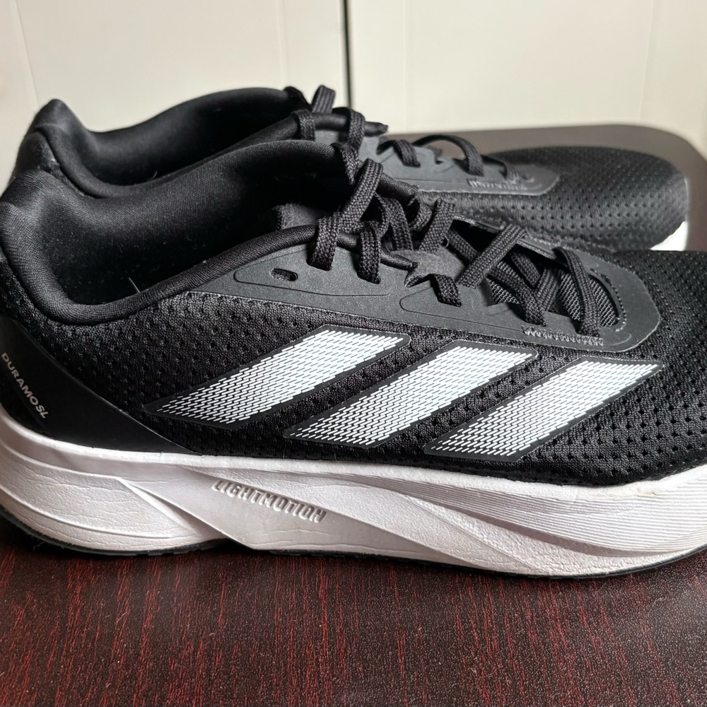 Adidas Black and White Running Shoes